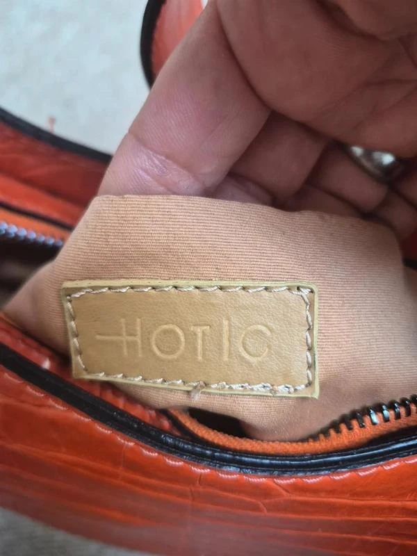 Bolso de mano Hotic naranja efecto cocodrilo vintage Y2K – photo 11